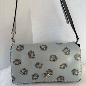 Coach Gray Floral Crossbody Bag